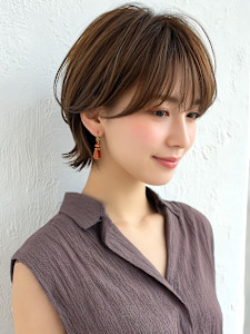 ショートウルフ 丸み 美人ショート 前髪 赤み消し 40代 - abilita 警固掲載