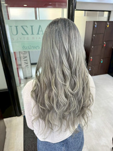 ハイトーンカラー - AIZU本厚木 白髪ぼかし ハイライト バレイヤージュ 髪質改善掲載