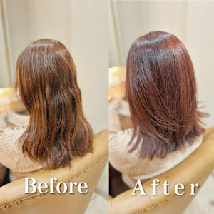 白髪ぼかし(ピンク系)白髪キレイにマイナス10歳