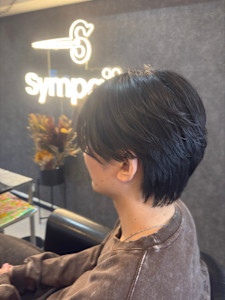 センターパート/前下がり/韓国/ストレート