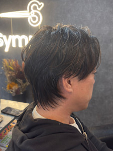 センターパート/ウルフ/ハイライト/メンズ