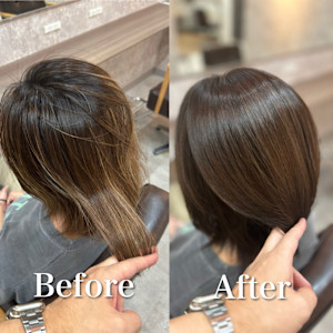 白髪ぼかし(オリーブ系)白髪キレイにマイナス10歳 - F.U.N 竹ノ塚店【ファン】掲載