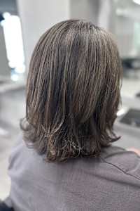 白髪ぼかし×細ハイライトボブ