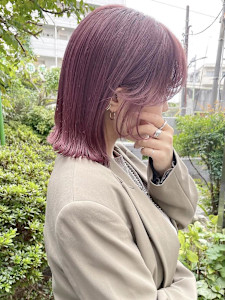 ローズブラウン/ダークレッド/モーブピンク/ハッシュボブ - Grin by artina 八王子店掲載