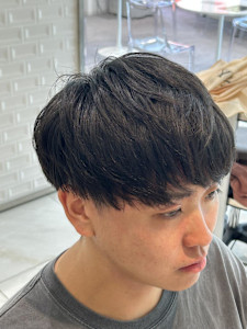 くせ毛カットマッシュ