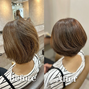 白髪ぼかし(ボブ)白髪キレイにマイナス10歳 - F.U.N 竹ノ塚店【ファン】掲載