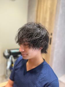 ミディアムヘア　スパイラルパーマ