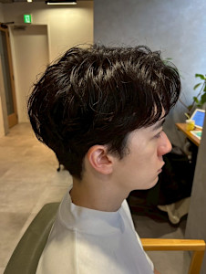 ツーブロック×アップバング◎ワイルドビジネスアッシュブラック