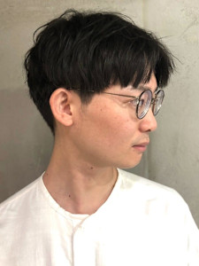 ツーブロックマッシュ センターパート メンズショート【札幌】 - THIS IS BARBER掲載