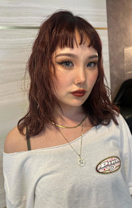 ナナセ/ワインレッド/パーマ風セット - elu by lovis掲載