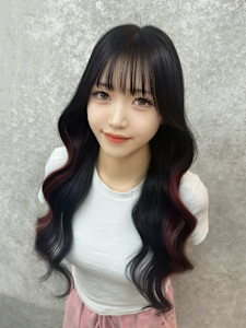 ミディアム/暗めカラー/デザインカラー/フェイスフレーミング - Lovis掲載