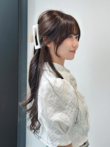レイヤーカット　顔まわりカット　ロングヘア　韓国ヘア - NYNY 梅田茶屋町店掲載