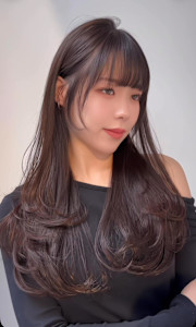 レイヤーカット　韓国ヘア　ワンカール　暗髪　 - NYNY 梅田茶屋町店掲載