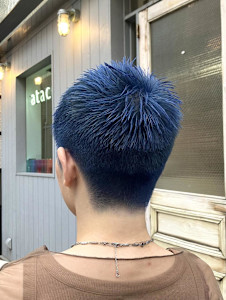 レディース　ベリーショート　刈り上げ　ハイトーン　ブルー - atacca ungu掲載