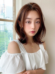 30代40代に人気後れ毛がかわいいくびれヘアシャギーレイヤー - AFLOAT/L 錦糸町【アフロートエル】掲載