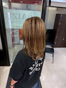 ハイライトカラー - AIZU本厚木 白髪ぼかし ハイライト バレイヤージュ 髪質改善掲載