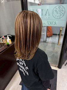 ハイライトカラー - AIZU本厚木 白髪ぼかし ハイライト バレイヤージュ 髪質改善掲載