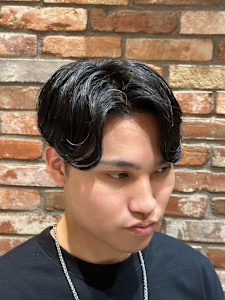 センターパートナチュラルマッシュ