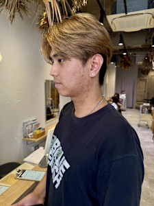 林　直人　メンズ/センターパート/ベージュ