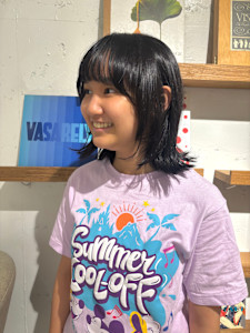 子供カットミディアムヘアそとはねスタイル - CIRCLES hair design 薬院浄水通り店掲載
