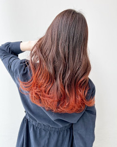 コーラルピンクグラデーション