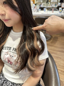 エクステで作るいインナーカラー