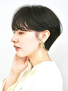 前下がりショート・ボブ/絶壁解消/前髪あり/40代/30代