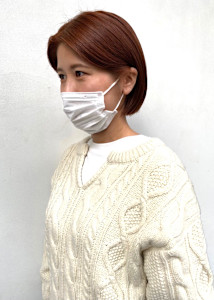 オレンジブラウンボブスタイル