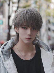 ウルフカット/マッシュウルフ/メンズウルフ/グレージュ - popls掲載