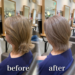 白髪ぼかし細めハイライト30代40代50代ベージュ - STELLA by KENJE掲載