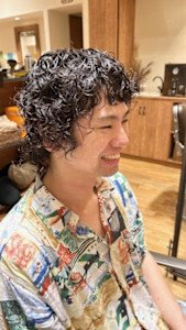 波巻きウルフパーマ