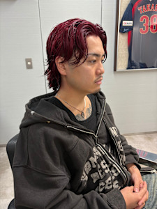 バーバーブリーチカラーレッドナチュラルハイトーンハイトーン/