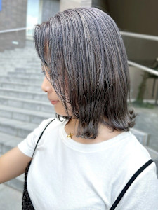 【feliceMICHI　石井 あすか】外ハネボブ　シルバー - HAIR&SPA FELICE MICHI掲載
