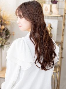 流し前髪こなれふんわりパーマエアリーロング　ココアグレージュ - COVER HAIR & SPA bliss【カバーヘア アンド スパ ブリス】浦和/浦和西口店掲載