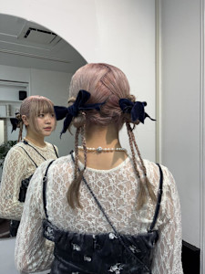 ツインヘアアレンジ/リボンヘア/三つ編みヘア/編み下ろしヘア - AO。掲載