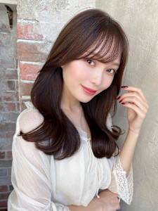 暗髪×髪質改善で憧れのツヤ髪に♪ワンカールセミロング
