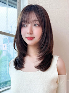 20代30代に人気！後れ毛がかわいい暗髪の韓国風くびれヘア - AFLOAT/L 錦糸町【アフロートエル】掲載