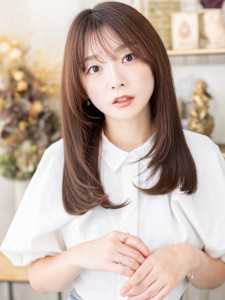 姫カットレイヤー透けバングストレートロング　シャギーカット - COVER HAIR bliss 【カバー ヘア ブリス】川口/ららテラス川口東口駅前店掲載