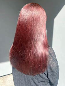 カシスピンク ダブルカラー ダメージレスカラー ロングヘア - NAKAO COIFFURE掲載