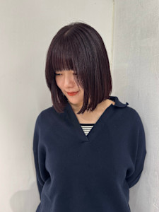 ボブミニボブボルドーカラー暖色カラー - YOKE掲載