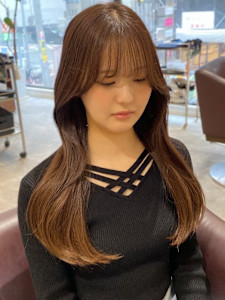 ベージュカラー 髪質改善 韓国風ヘア 顔周りカット 20代 - CAPA  central 天神・大名店掲載