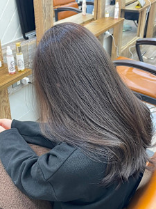 髪質改善トリートメント艶髪グレージュ顔まわりカット - N°Elune 秋田店掲載
