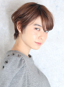 ショート・ボブ/白髪ぼかし/ハイライト/絶壁解消/40代