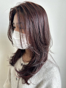 カシスピンク×レイヤーカット - NAP hair scoya掲載