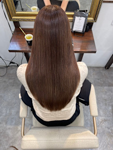 髪質改善/透明感カラー/顔まわりレイヤー/カット/韓国/前髪