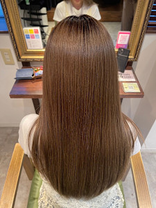 髪質改善/透明感カラー/顔まわりレイヤー/カット/韓国/前髪