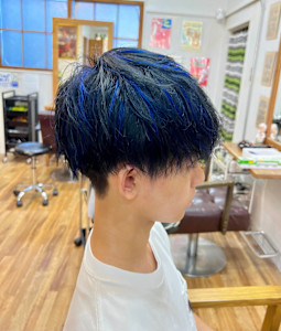 シャドウパーマ原色メンズハイライト