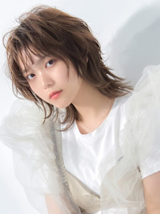 【La fith】ウルフ×オリーブブラウン×シースルーバング - La fith hair SEnSE 広島袋町店掲載