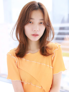 【La fith】 韓国風くびれミディアム×オレンジベージュ - La fith hair SEnSE 広島袋町店掲載