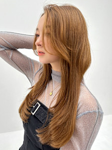 【La fith】キャラメルベージュ×カーテンバング - La fith hair santie 広島駅前店掲載